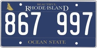 RI license plate 867997