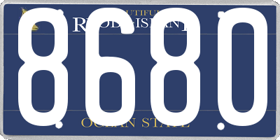 RI license plate 8680