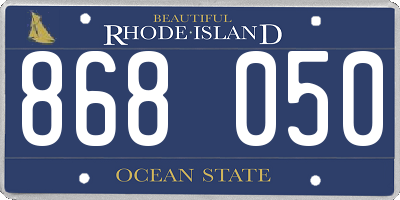 RI license plate 868050