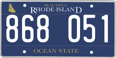 RI license plate 868051