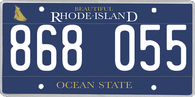 RI license plate 868055