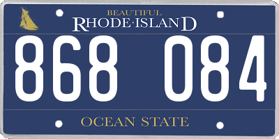 RI license plate 868084