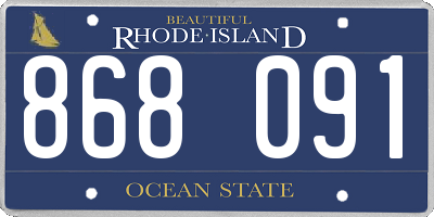 RI license plate 868091