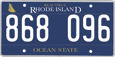 RI license plate 868096