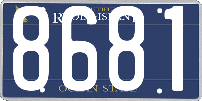 RI license plate 8681