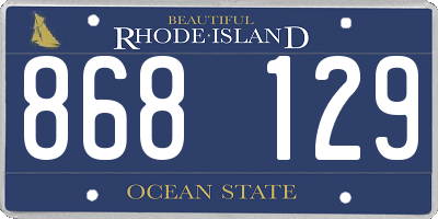 RI license plate 868129