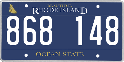 RI license plate 868148