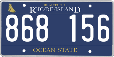 RI license plate 868156