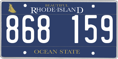 RI license plate 868159