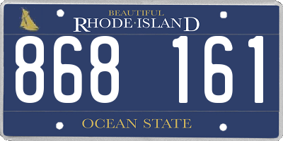 RI license plate 868161
