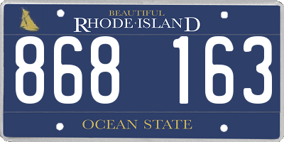 RI license plate 868163