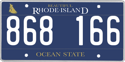 RI license plate 868166