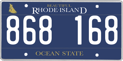 RI license plate 868168