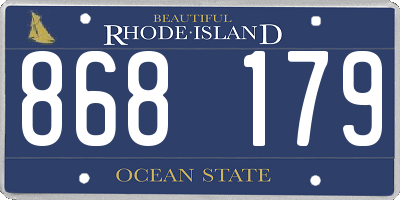 RI license plate 868179