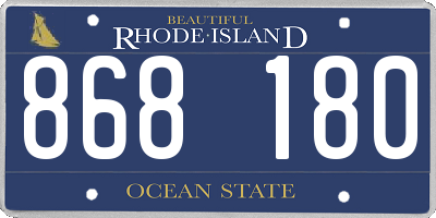 RI license plate 868180