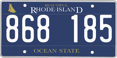 RI license plate 868185