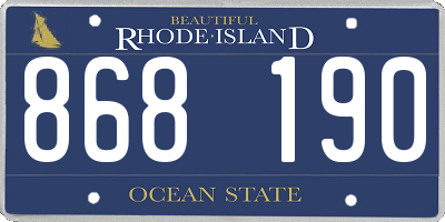 RI license plate 868190