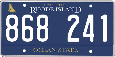 RI license plate 868241