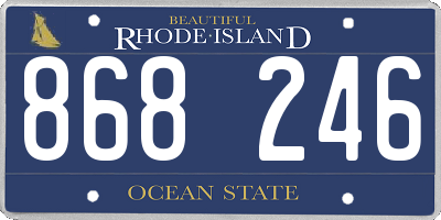 RI license plate 868246