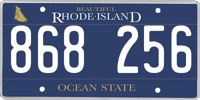 RI license plate 868256