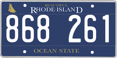 RI license plate 868261