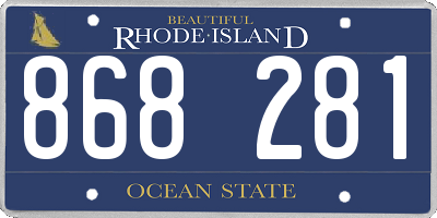 RI license plate 868281