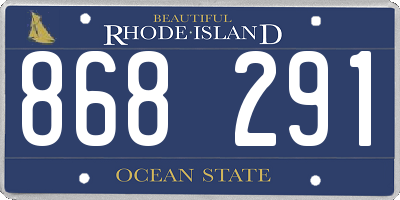 RI license plate 868291