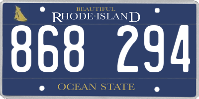 RI license plate 868294