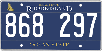 RI license plate 868297