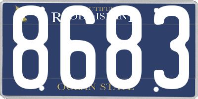 RI license plate 8683