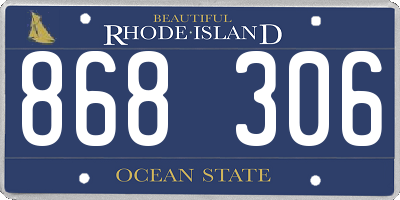 RI license plate 868306