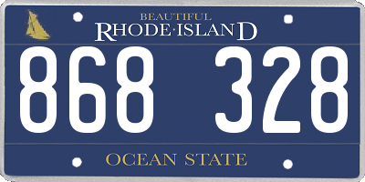 RI license plate 868328