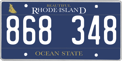 RI license plate 868348