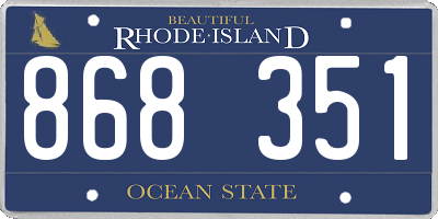 RI license plate 868351