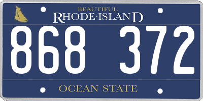 RI license plate 868372
