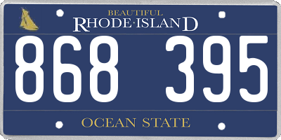RI license plate 868395