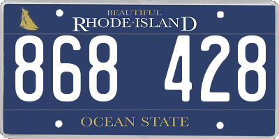 RI license plate 868428
