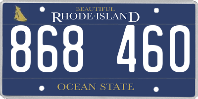 RI license plate 868460