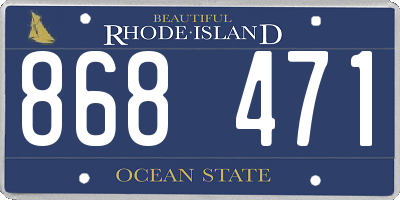 RI license plate 868471