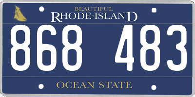 RI license plate 868483