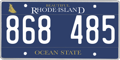 RI license plate 868485