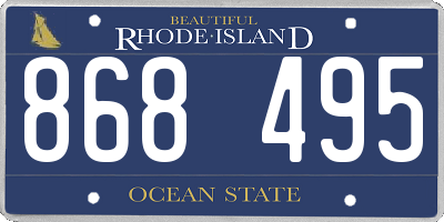 RI license plate 868495