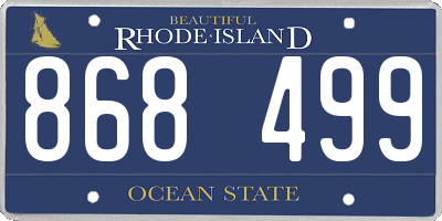 RI license plate 868499