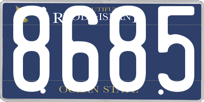 RI license plate 8685