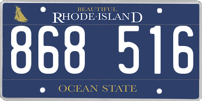 RI license plate 868516
