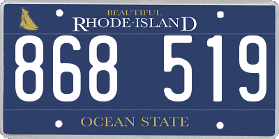 RI license plate 868519