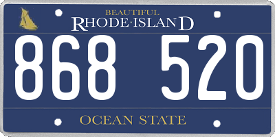 RI license plate 868520