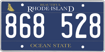 RI license plate 868528
