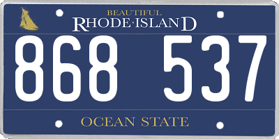 RI license plate 868537