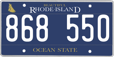 RI license plate 868550